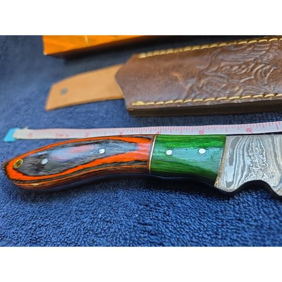 Hunting Bowie Knife 11.5 Inch Custom Made Forged Damascus Blade LMK Knives #9618 - Picture 9 of 10